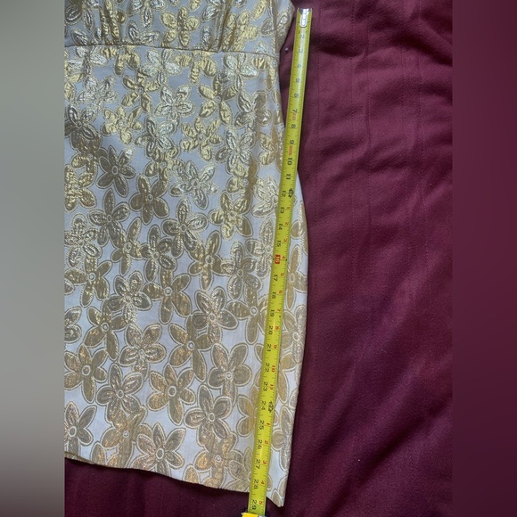 Kate Spade Elegant Gold and Ivory Floral Dress - Picture 7 of 7